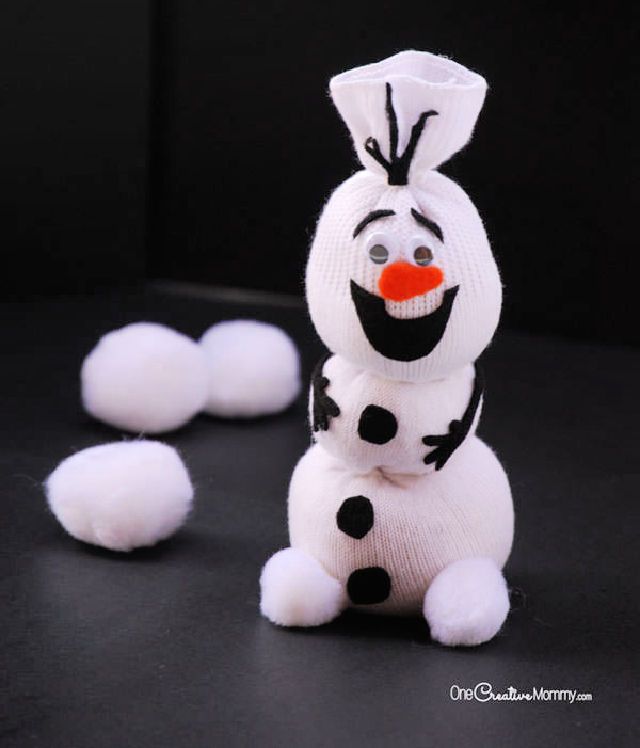Making Your Own Olaf Sock Snowman