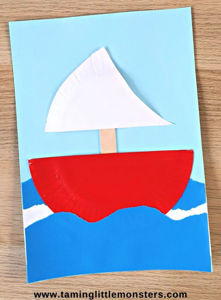 Handmade Paper Plate Boat