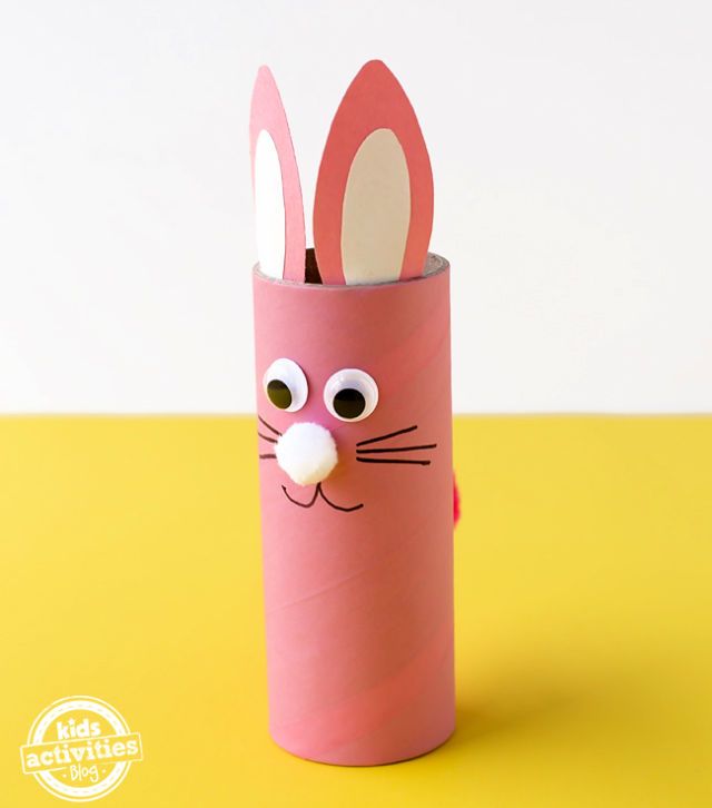 Making a Bunny Out of Cardboard Tube