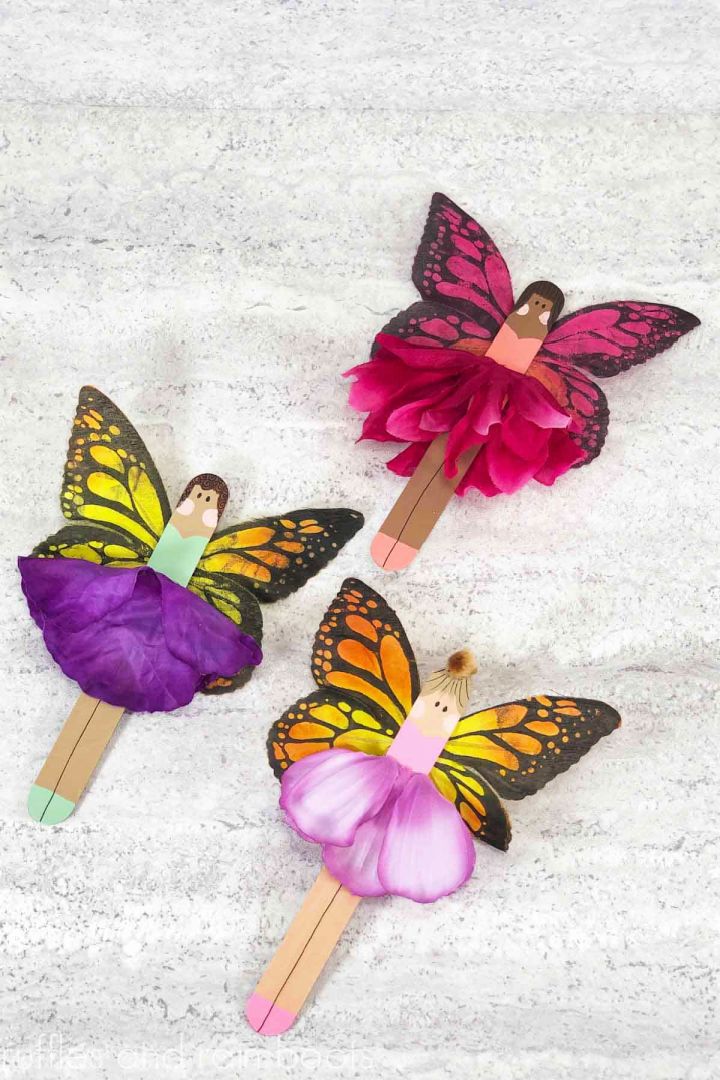 DIY Flower Fairy With a Popsicle Stick