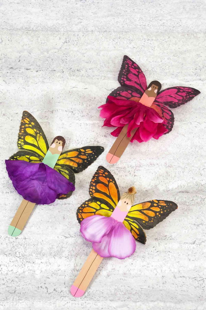 Simple glitter peg butterflies - The Craft Train