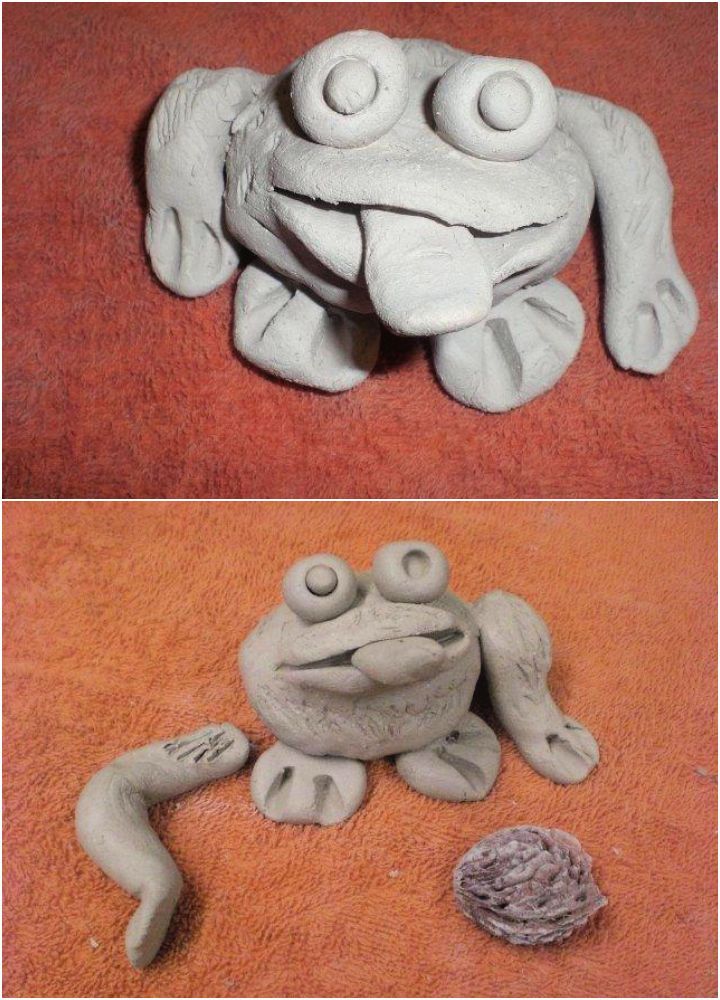 Making a Frog With Clay