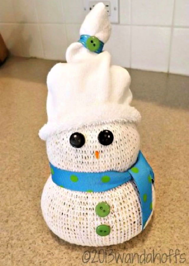 Making a Snowman Out of Sock 