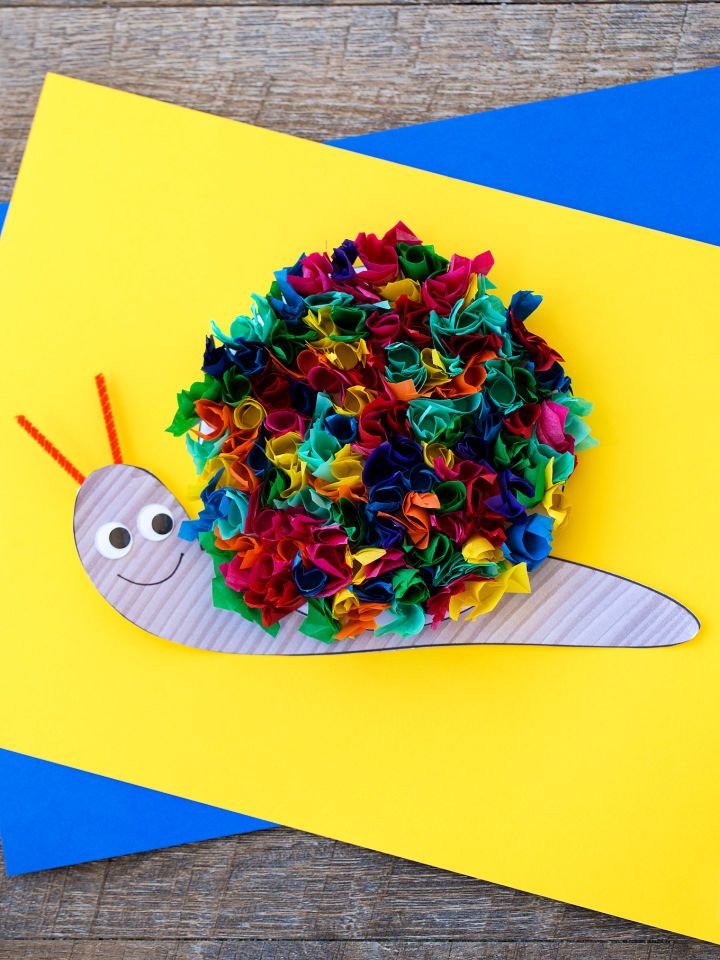 Making a Tissue Paper Snail Step by Step