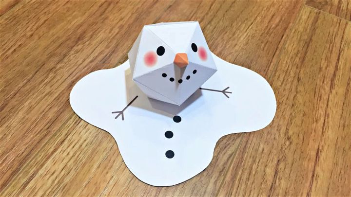 Melting Snowman Paper Toy Project