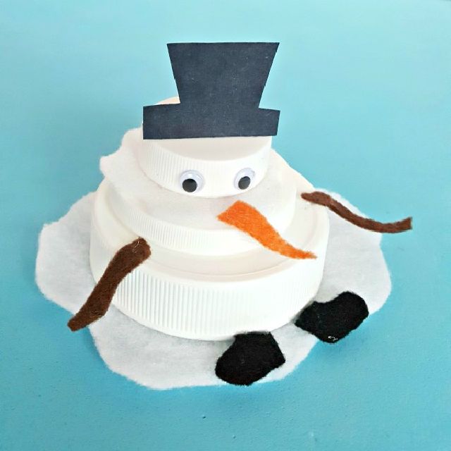 Melting Snowman Using Jar Lid