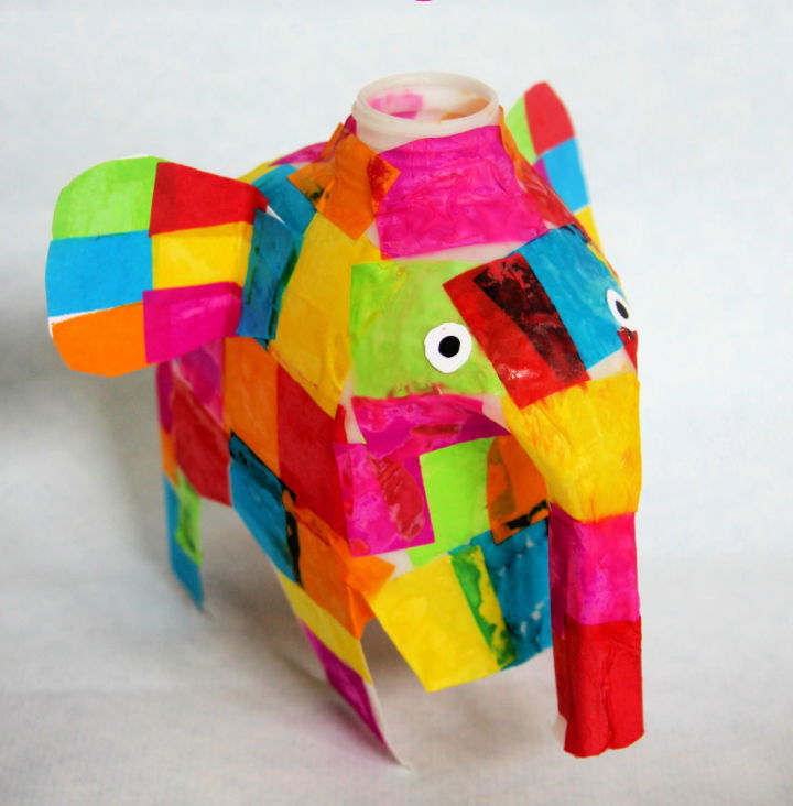 Milk Jug Elmer Elephant Craft