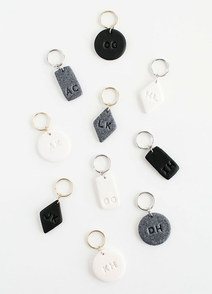 Monogram Keychains Craft Ideas With Clay