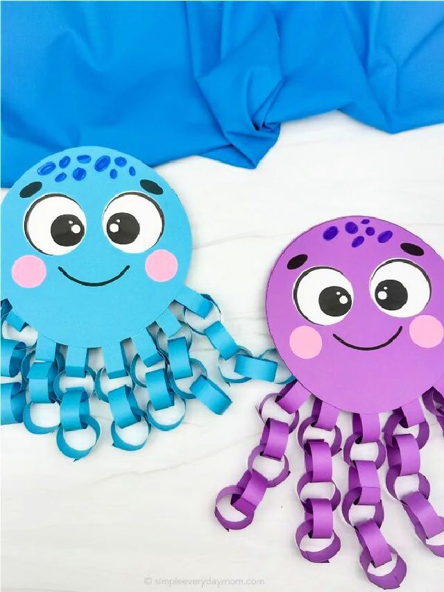 DIY Paper Chain Octopus With Template