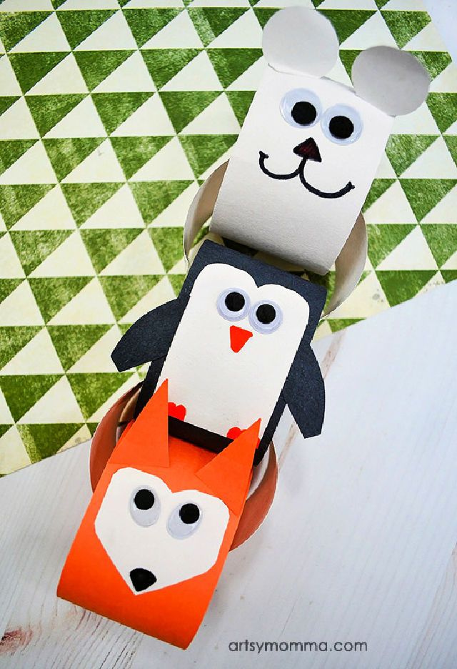 Paper Chain Winter Animals Craft