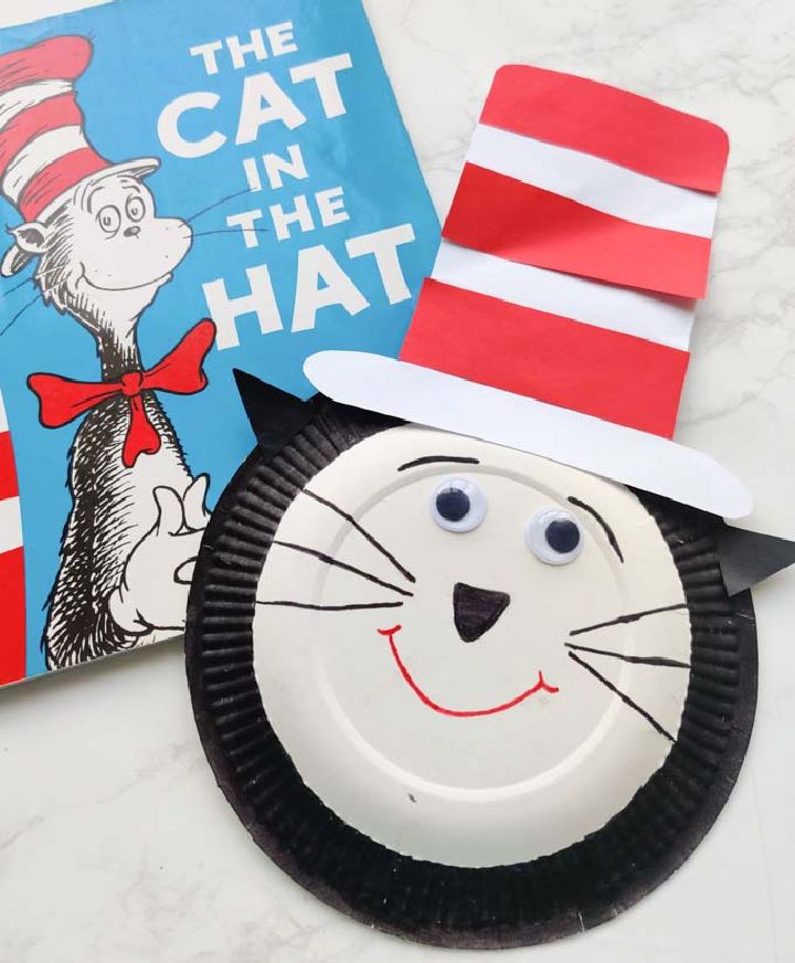 Simple DIY Paper Plate Cat in the Hat
