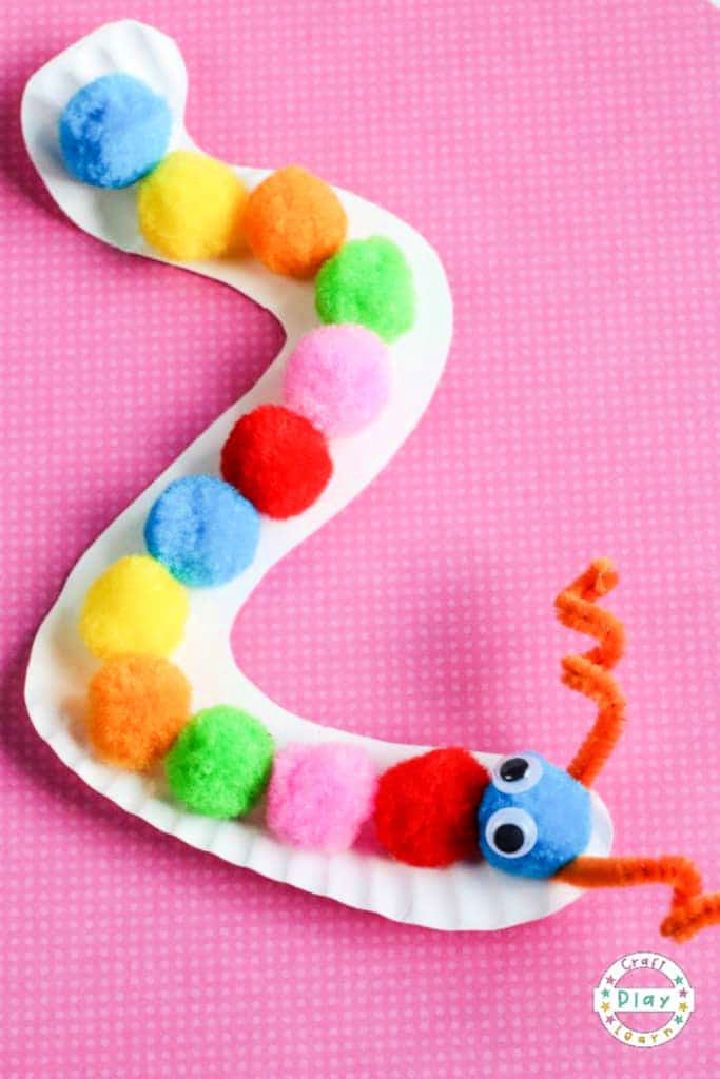 Paper Plate Caterpillar Craft for Toddlers