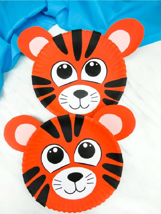 Paper Plate Tiger Craft for Toddlers 