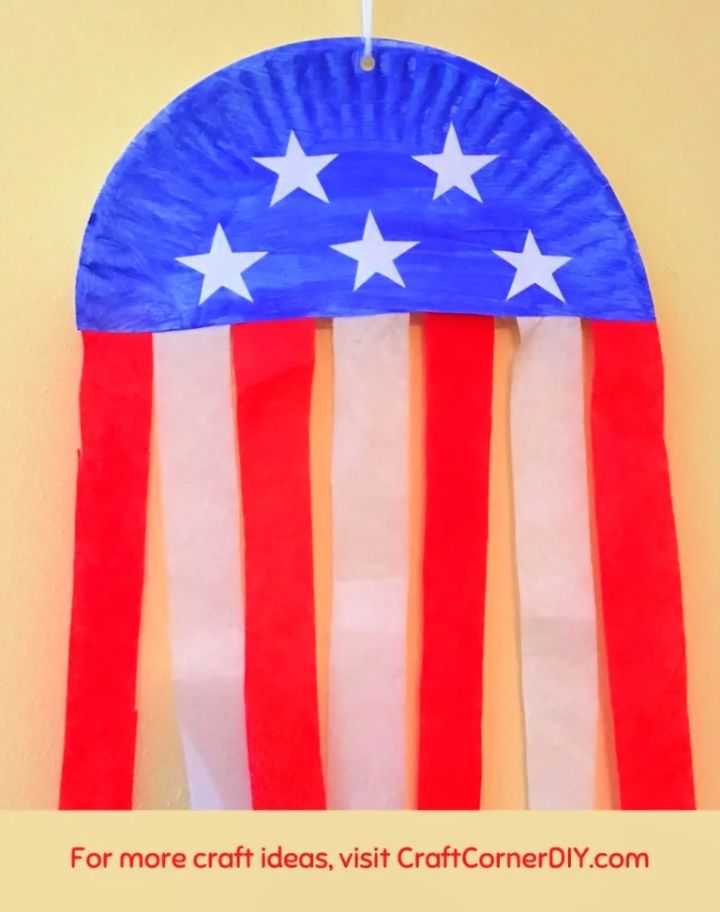 Paper Plate Flag Craft for Kids