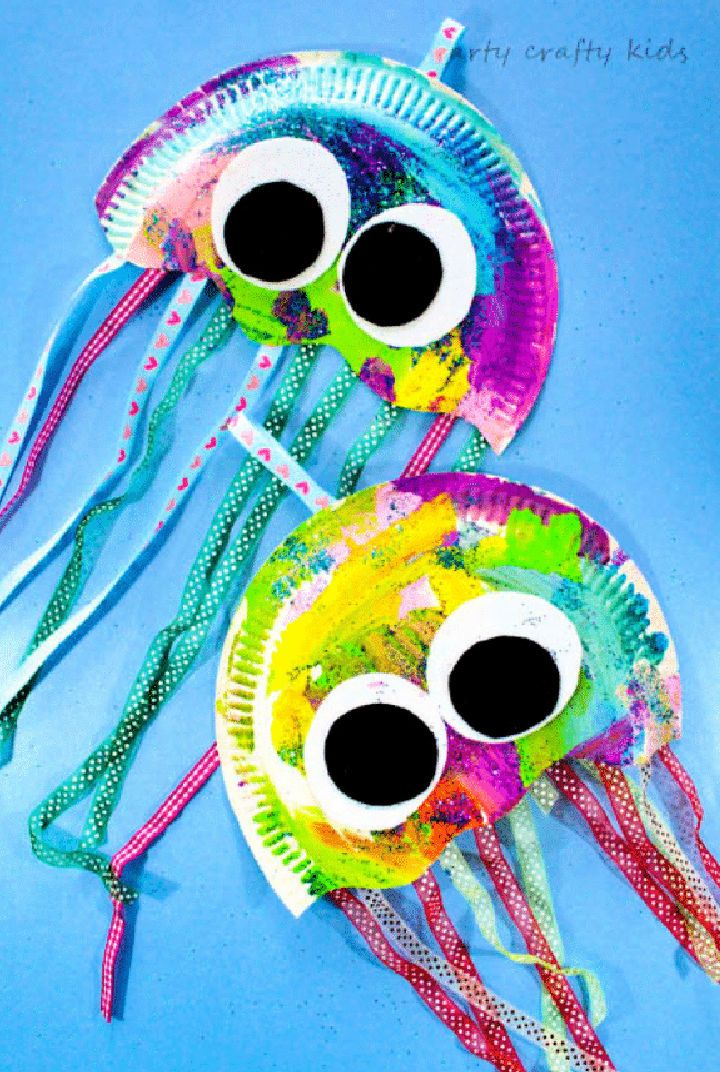 Paper Plate Jellyfish Craft for Kids