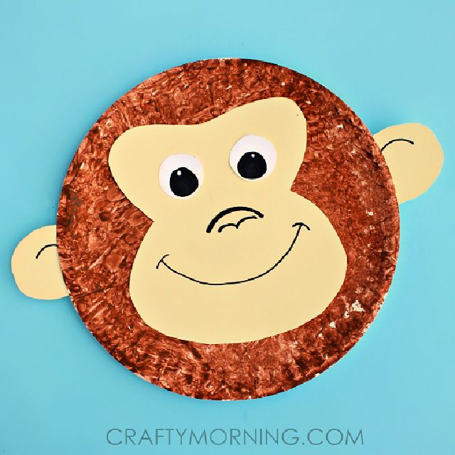 Paper Plate Monkey Craft for Toddlers