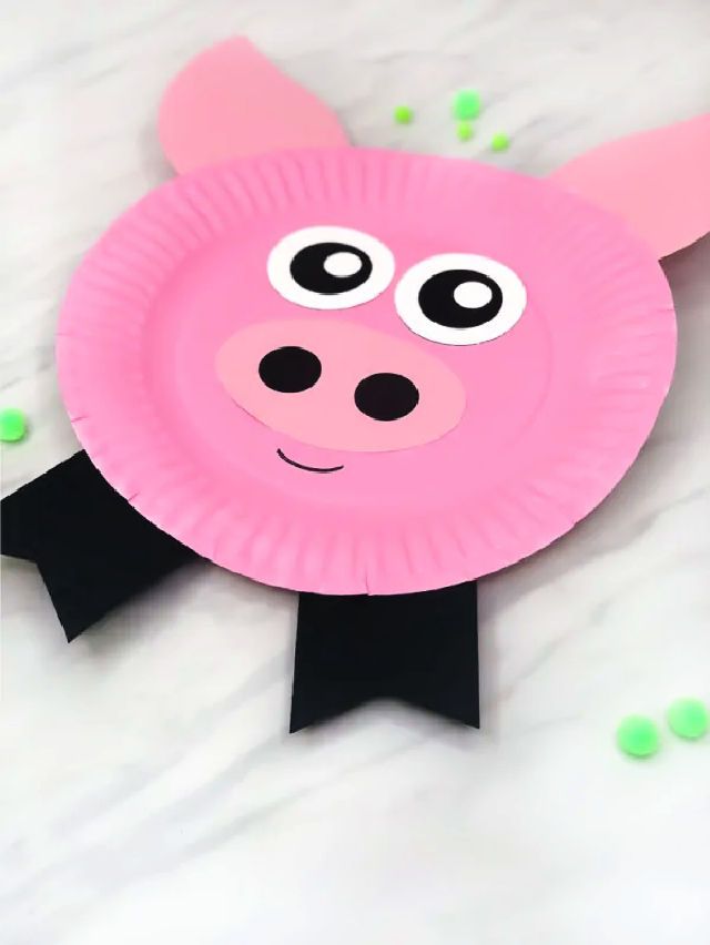 Easy Paper Plate Pigs Craft