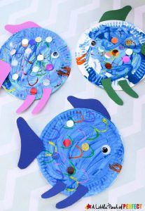 25 Rainbow Fish Crafts and Art (Printable Template)