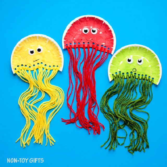 Paper Plate and Tissue Paper Jellyfish Craft