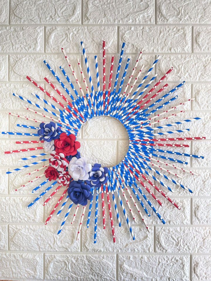 Paper Straw Wreath Step by Step