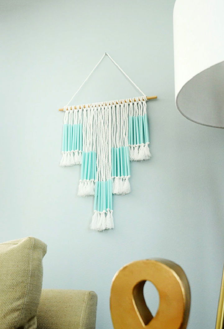 How to make hanging decor with straws diy diy crafts do it