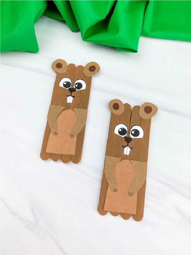 Popsicle Stick Ground Hog Day Craft