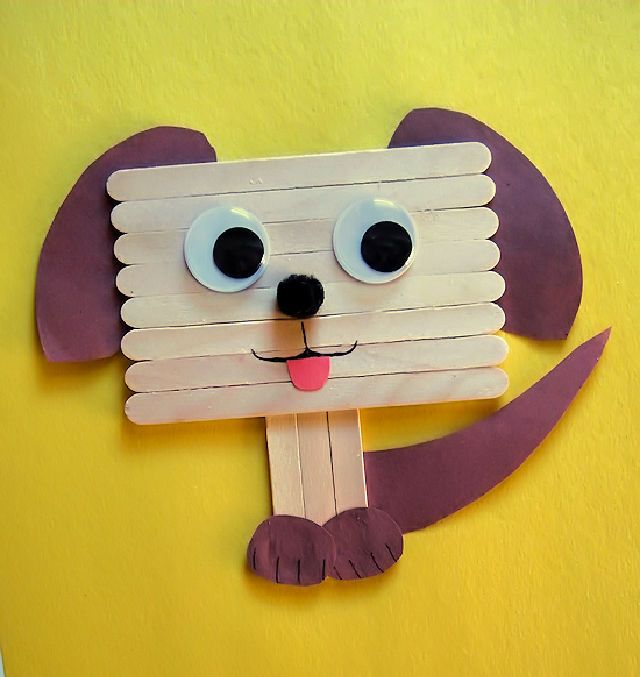 Making a Popsicle Stick Puppy Dog