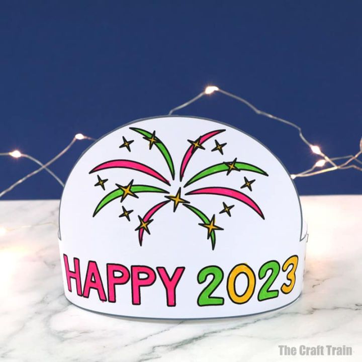 Free Printable 2023 Party Hat for New Year