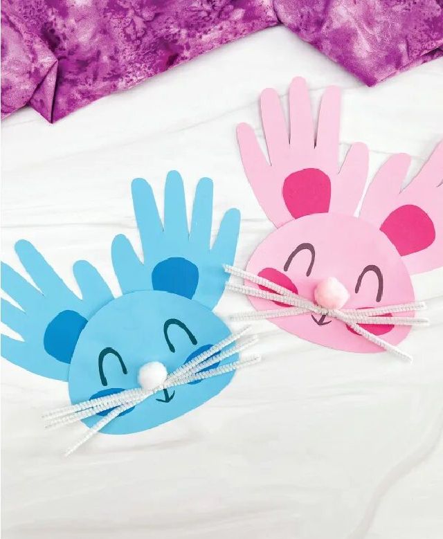 Printable Handprint Bunny Craft for Kids