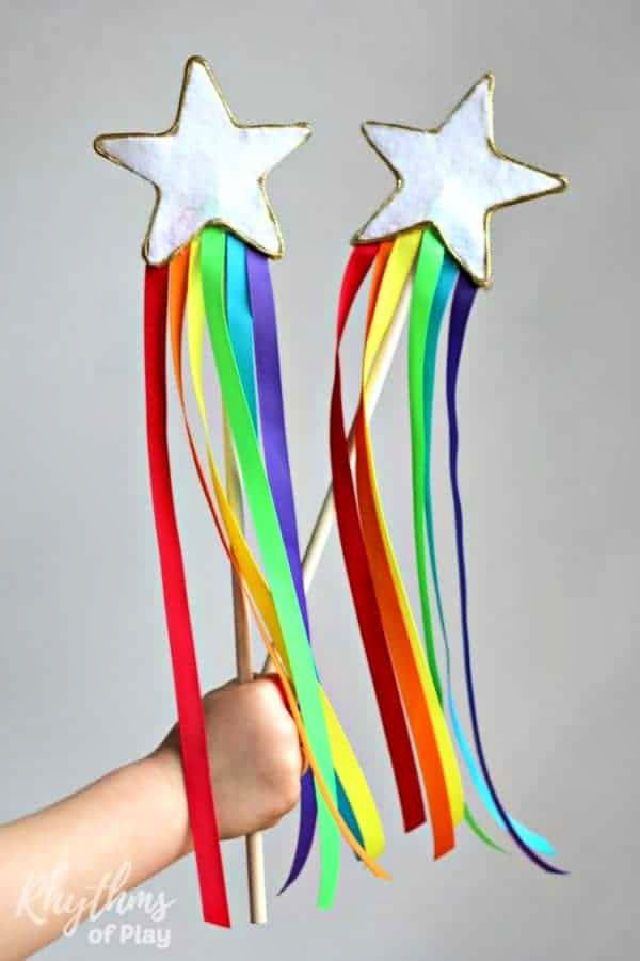 Rainbow Ribbon Magic Wand for Kids