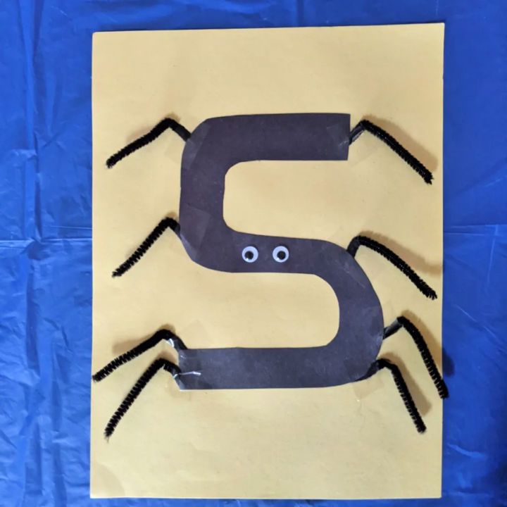 S is for Spider Craft for Preschool