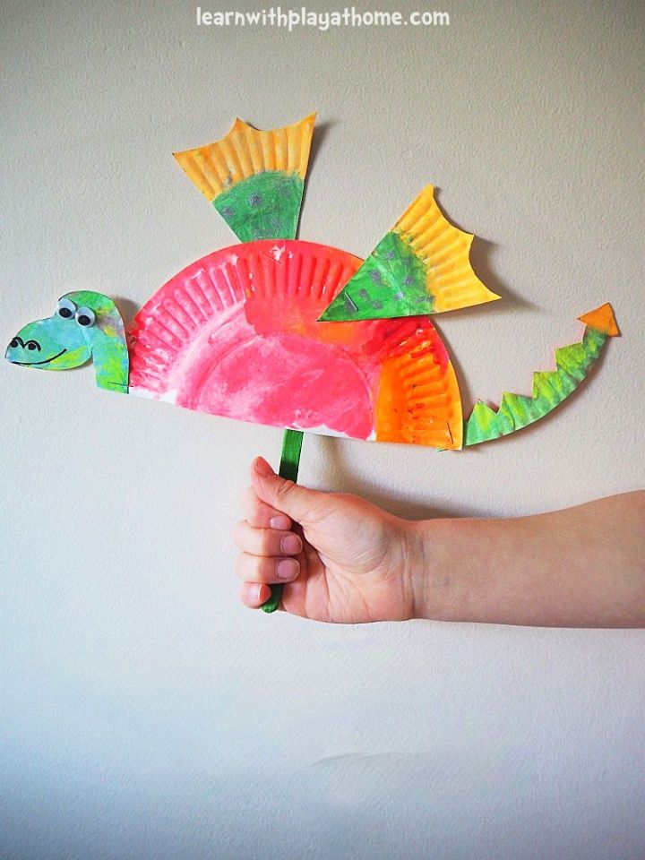 Simple Paper Plate Dragon Craft For Toddlers