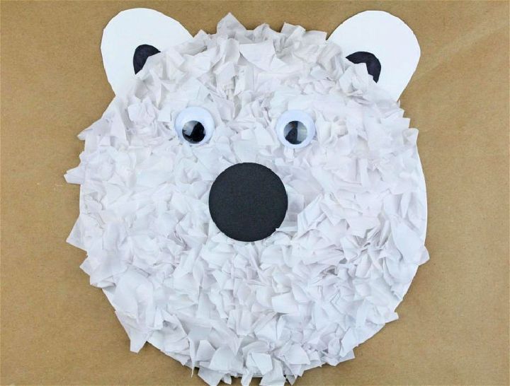 Simple Paper Plate Polar Bear
