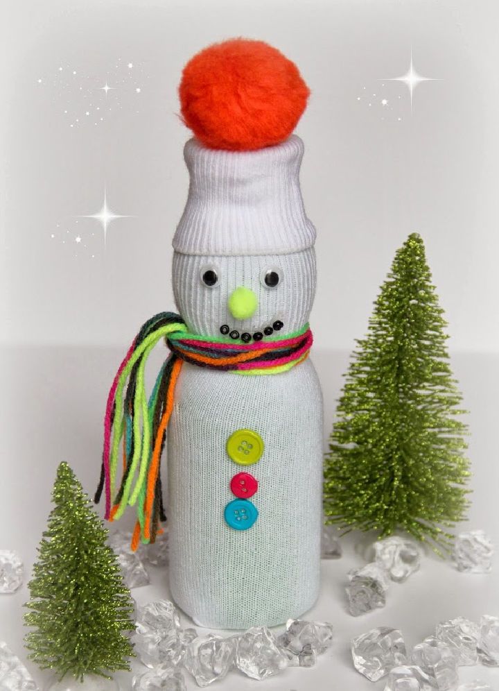 DIY Sock Snowman Without Rice