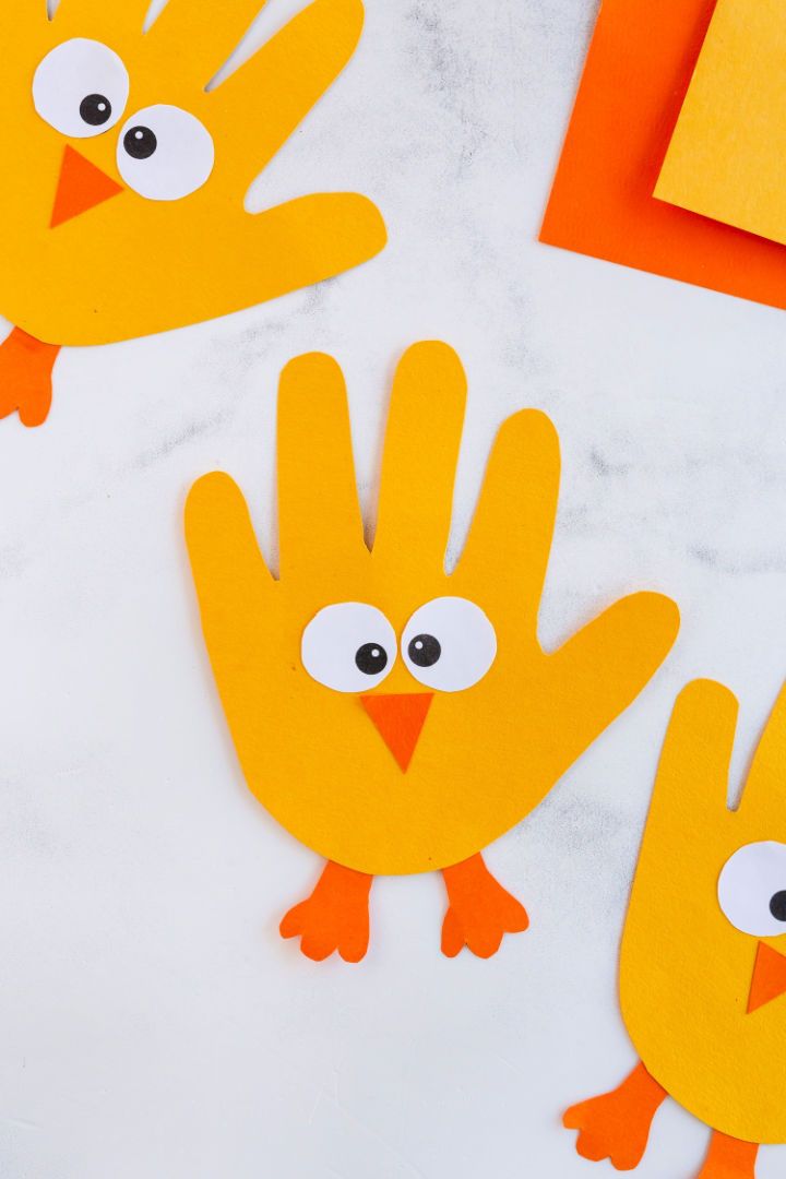 Spring Handprint Chick Craft for Toddlers