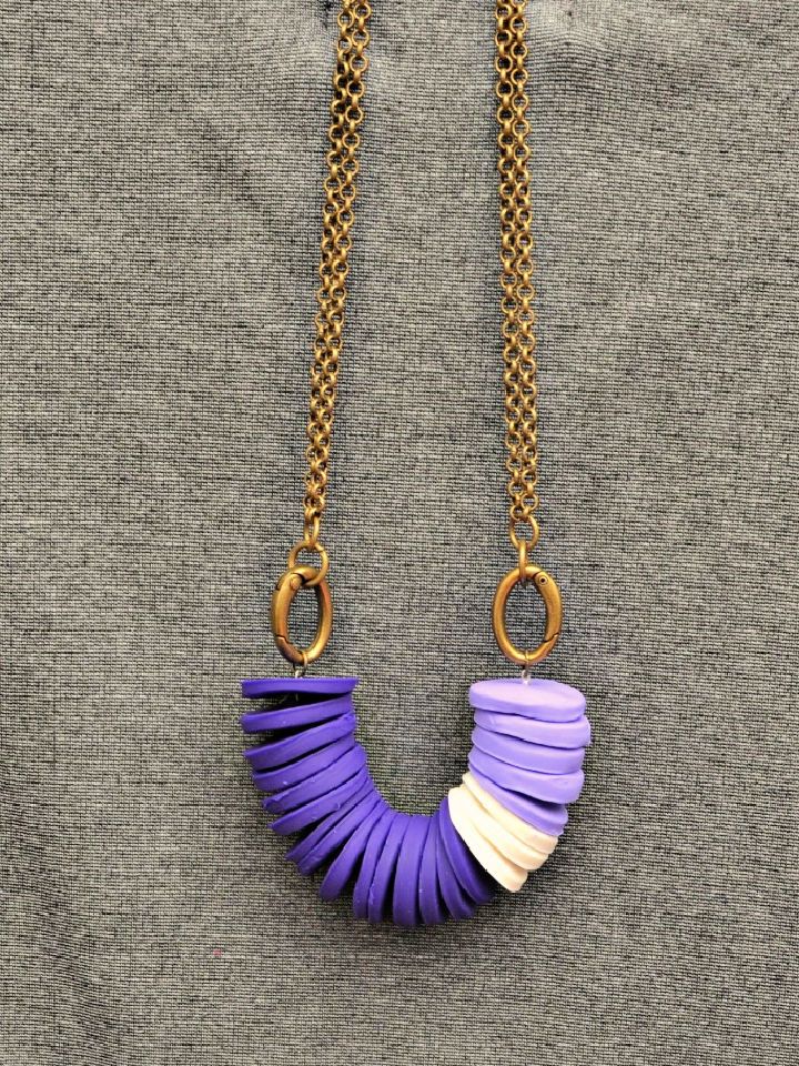 Stunning Sculpy Clay Violet Necklace Project