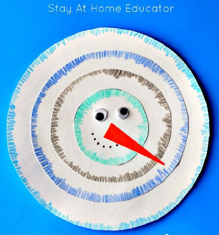 Topographic Melting Snowman Art