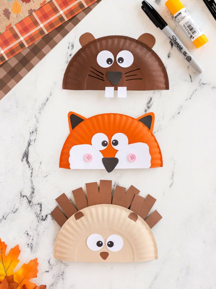 Woodland Animal Craft With Paper Plates