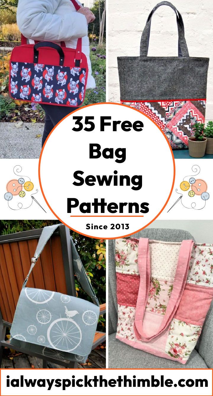 35 free sewing bag patterns: easy purse patterns to sew