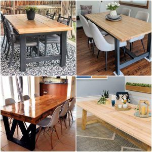 Easy DIY dining table plans - how to build a dining table