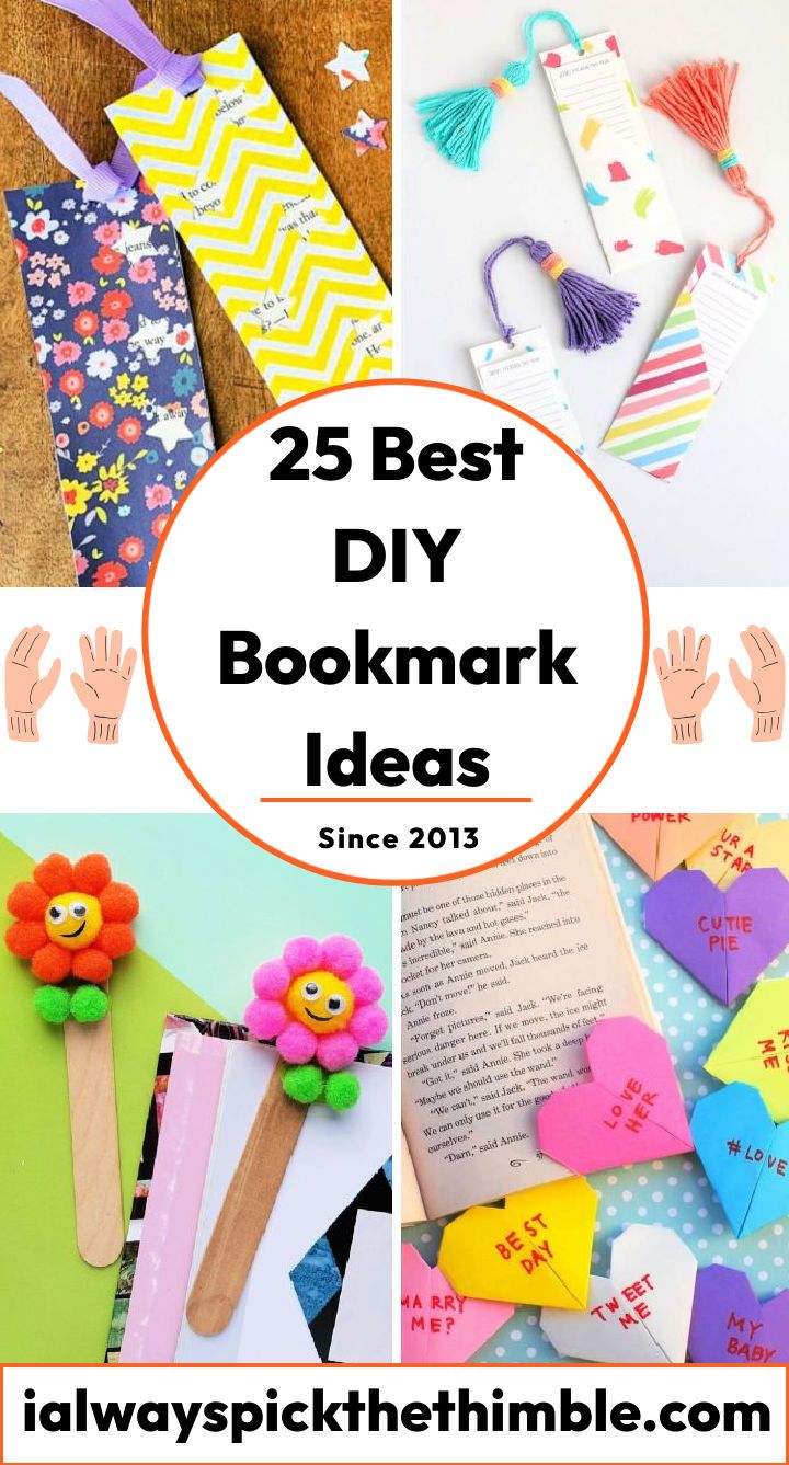 cute DIY bookmark ideas: making bookmarks easy