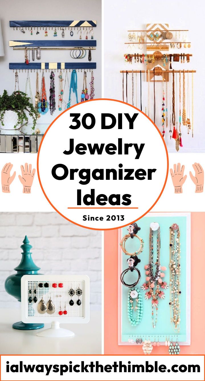 DIY jewelry organizer ideas - make a jewelry holder