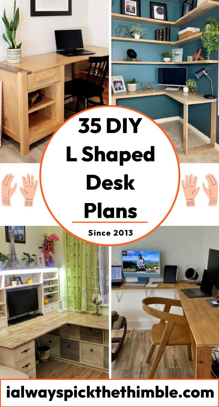 diy l shaped desk plans and ideas you can build