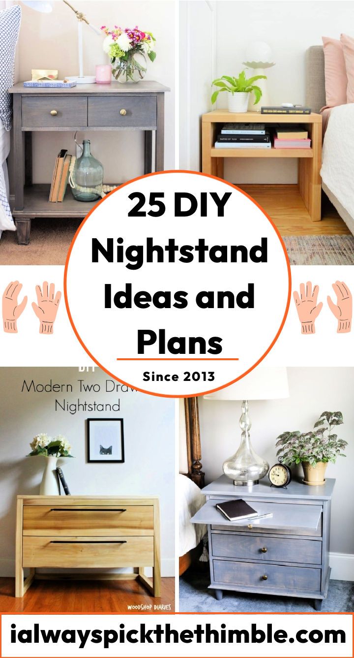 25 diy nightstand ideas and plans {diy bedside table}