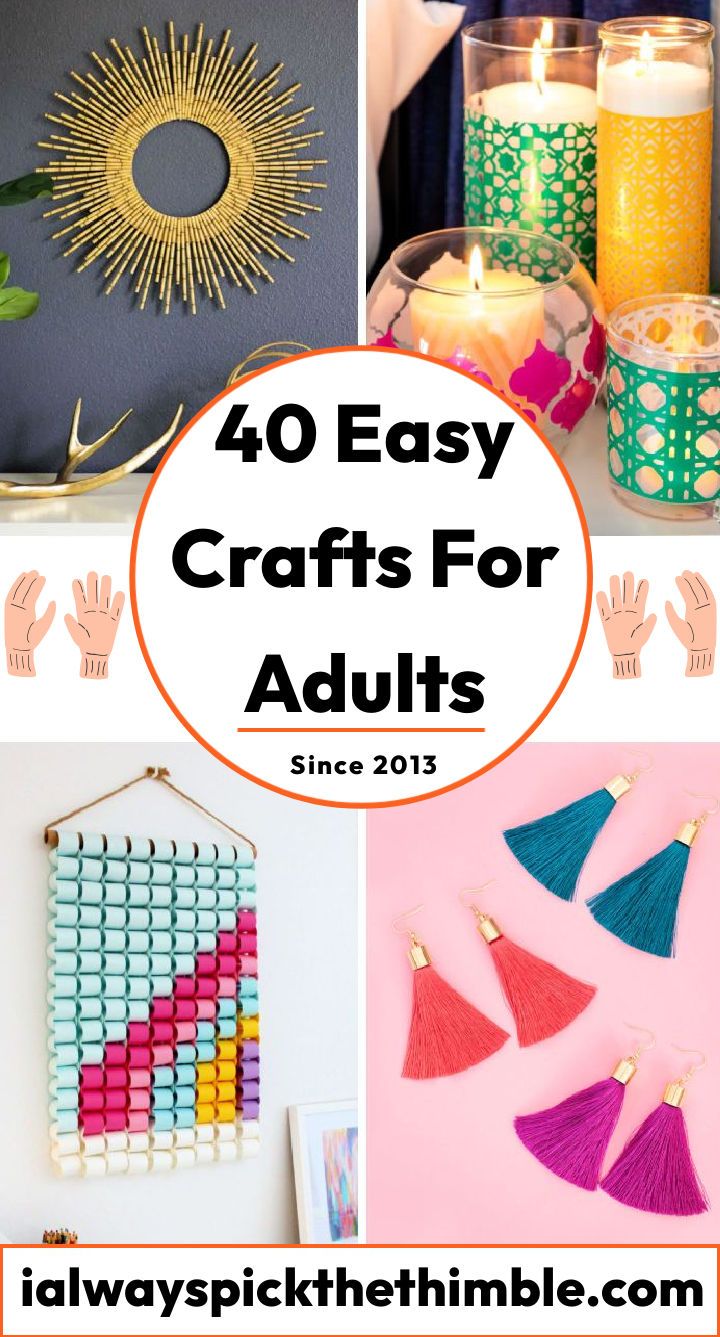 adult crafts: 40 easy art and craft ideas for adults