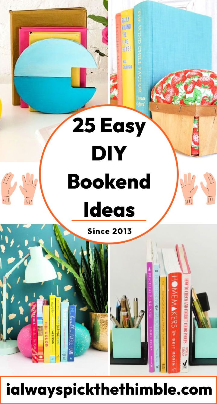 DIY bookends: creative ideas for making bookends