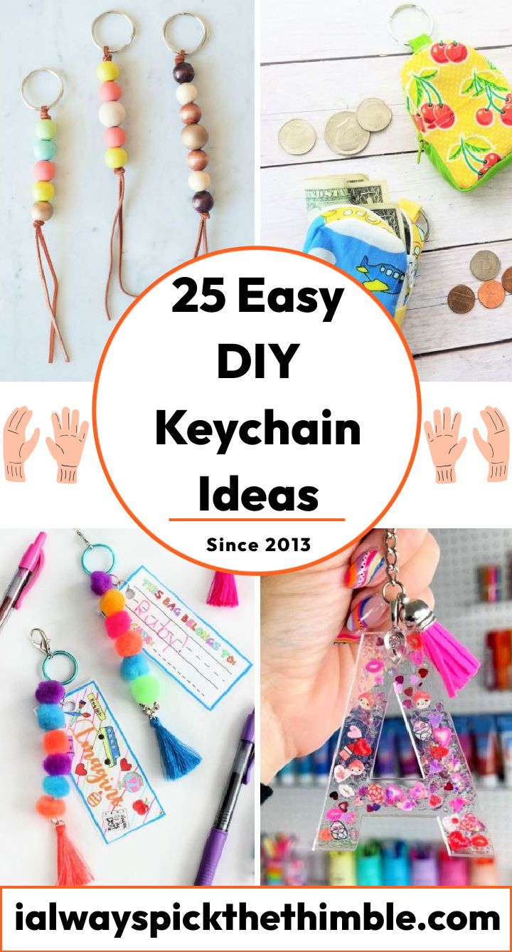 homemade DIY keychain ideas: how to make keychains