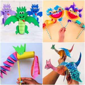 25 easy DIY dragon crafts for kids: how to make a dragon