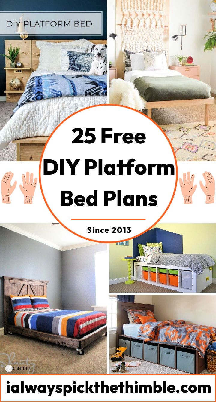 free diy platform bed plans to build