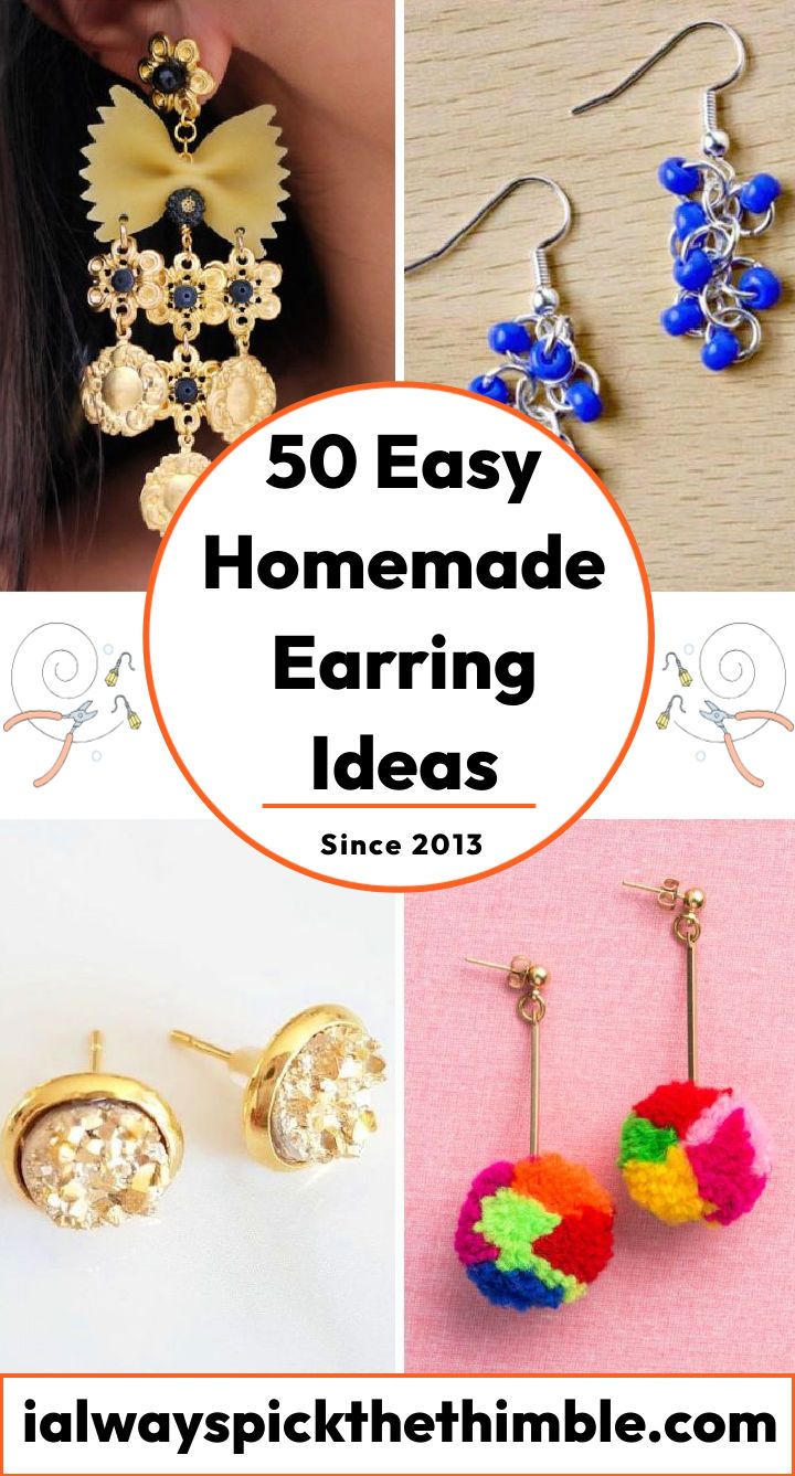 easy diy earrings you can make at home - homemade earring ideas